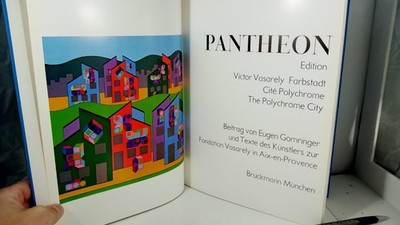 Victor Vasarely Farbstadt The Polychrome City Pantheon Edition 1977 HC