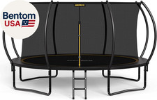 Trampoline Outdoor 10FT 12FT 14FT with Enclosure and Ladder, ASTM Approved Recre