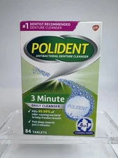 Polident Overnight Whitening Antibacterial Denture Cleanser Tablet-84ct. Ex 1/27
