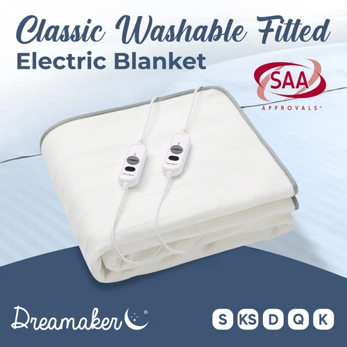 Dreamaker Fully Fitted 3 Heat Washable Electric Blanket Underblanket All Sizes - Picture 1 of 49