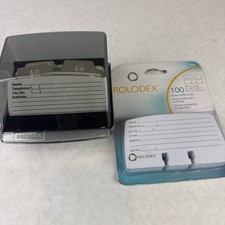 Rolodex Petite Covered Card File Blank Cards w/ Dividers  Refills Model S300C