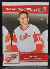 25-26 Upper Deck Detroit Red Wings Centennial Sid Abel