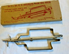 Vintage Wonderart No. 7 - SO. E. Z. Automatic Hook Rug Needle with original box