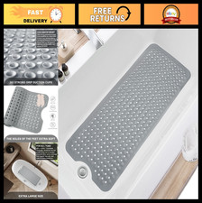 Non-Slip Extra Large Bath Mat 40"x16" - Machine Washable Shower Mat with Drain H