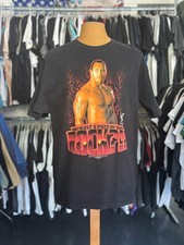 2001 Vintage WWF The Rock You Want a Piece of The Rock T-Shirt Black Men's XL