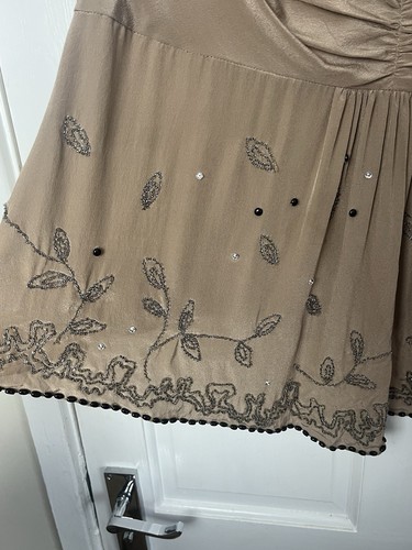Vintage Ghost Silk Embellished Top UK 16 - Picture 7 of 10