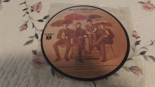 PICTURE RECORD,45 RPM, THE BEATLES! WE CAN WORK IT OUT & DAY TRIPPER
