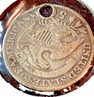 1834 capped bust half dime holed fine detail (full liberty shows & clean rims) — photo 2