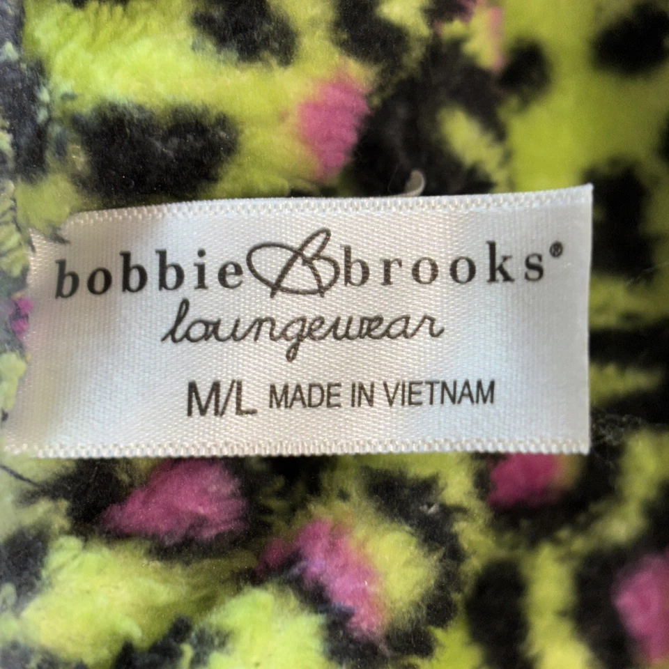 BOBBIE BROOKS SLEEPWARE LÃ NATAÇÃO CAPA ENVOLTÓRIO TAMANHO M/L estampa de leopardo limão - Imagem 2 de 4