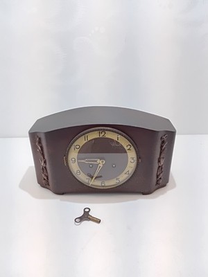 Vintage Kaminuhr / Tischuhr  Original Kieninger    mechanisch   Holzgehäuse