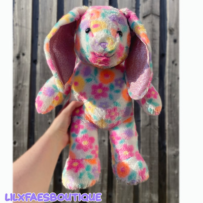 16 Zoll Build a Bear Pawlette Blumen Glitzer Stofftier Plüschtier Hase
