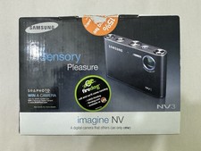 Samsung NV3 7.2MP Digital Camera WORKING TESTED - Black Boxed With Accessories