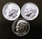1972 P D S Roosevelt Dime - BU-BU-Proof.  FREE Shipping