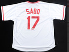Chris Sabo Cincinnati Reds Signed Sewn Jersey-COA (Wilder Side of Sports) — photo 1