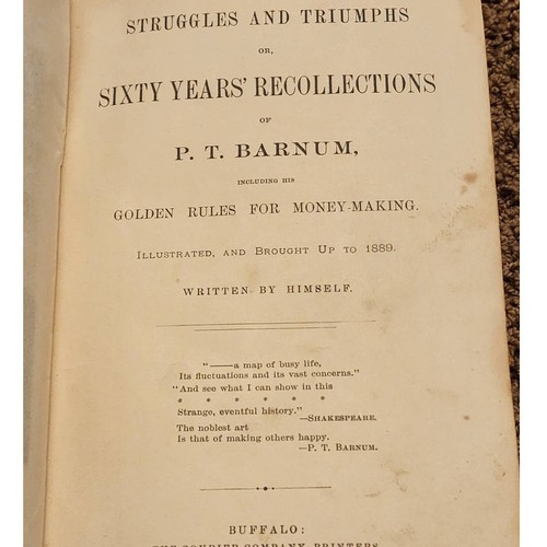 1889 Struggles And Triumphs Or Sixty Yrs Recollections of PT Barnum Antiquarian - Picture 3 of 16