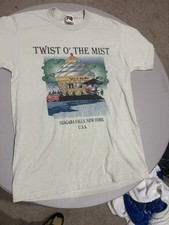 Vintage Twist O The Mist Niagara Falls T-Shirt White Size Medium