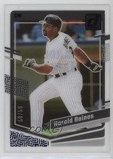 2023 Panini Chronicles Clearly Donruss Blue 50/50 Harold Baines #28 HOF pe8