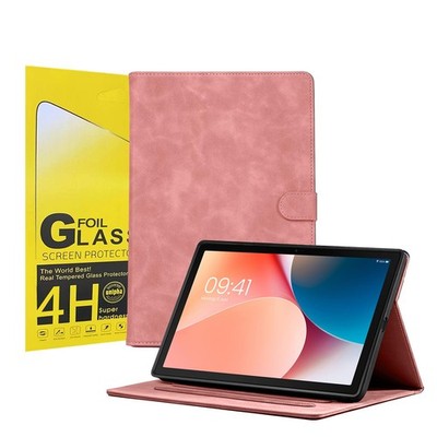 Tablet Schutz Hülle für Samsung Galaxy Tab A9 8.7 2023 Klapp Cover Rosa + Folie