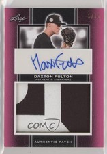 2019 Leaf Perfect Game National Showcase Pink 5/10 Dax Fulton Patch Auto nd3