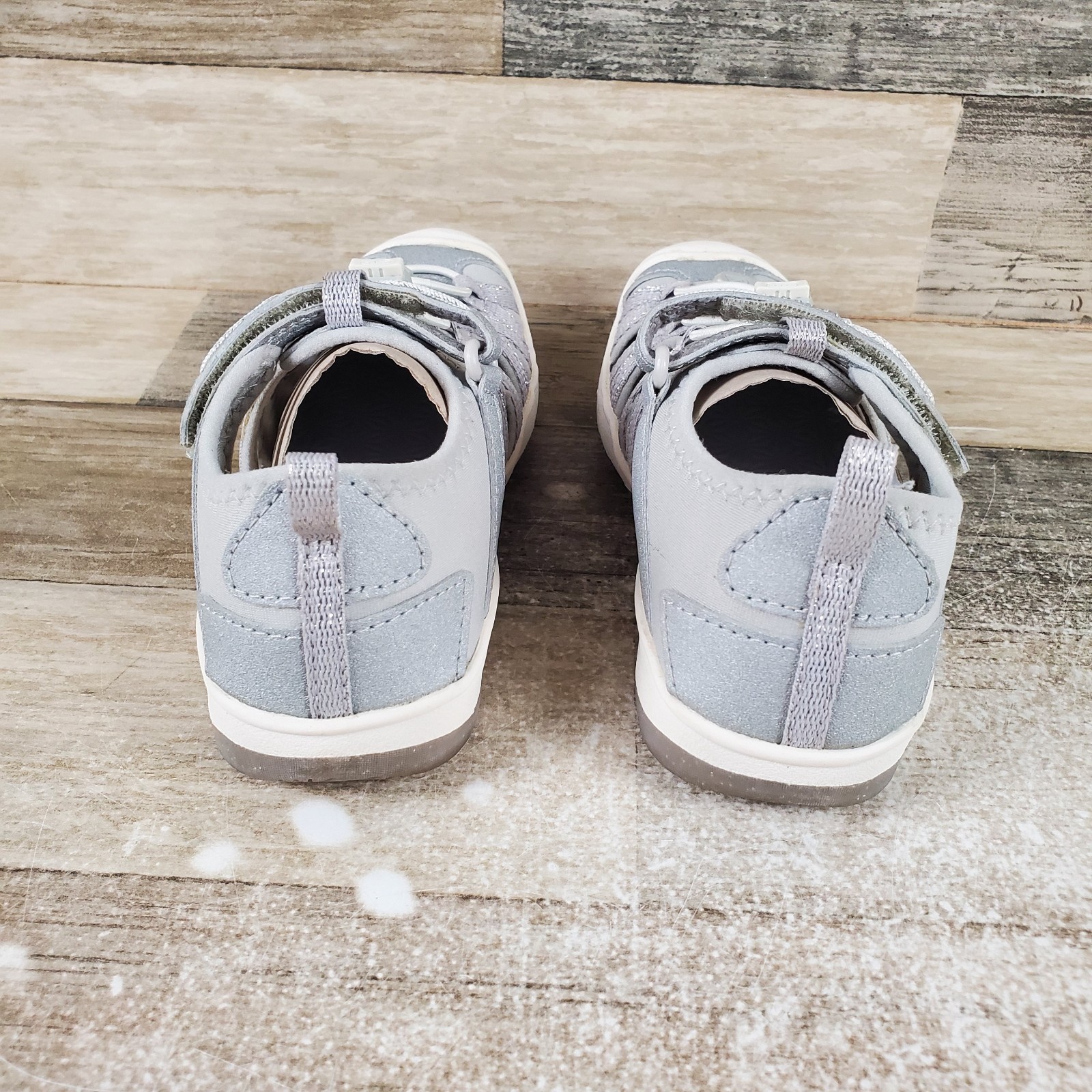 Sandali sportivi per bambini Keen Moxie taglia 13 argento bianco scarpe da trekking regolabili