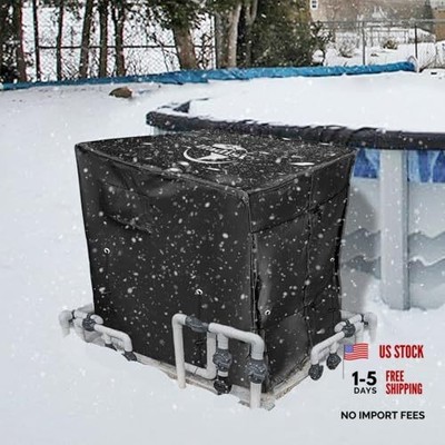 Pool Heater Winter Cover,with Plush Lining,Waterproof 43''W X 35''D X 45''H