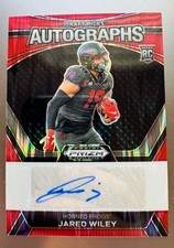 2024 Panini Prizm Draft Picks Jared Wiley #DPA-JWY Red Ice Auto #/5 (RC)