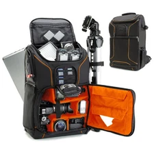 USA GEAR S17 Camera Backpack – Large DSLR Bag with Laptop & Tripod Storage