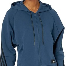 adidas Women's Fleece 3-Stripes Full Zip Hoodie, Brand NEW, Authentic