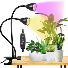 Grow Light for Indoor Plants Growing, Gooseneck Clip-On Plant Lamp for Seedling