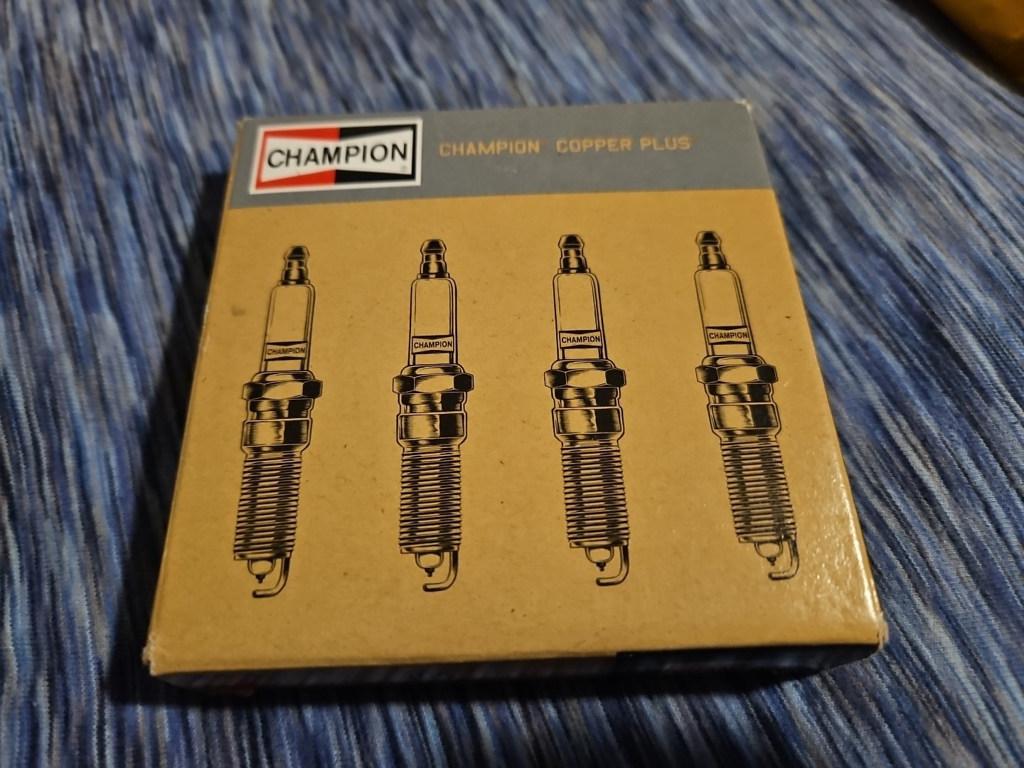 4 New Old Stock Champion 404 RN12YC Copper Plus Resistor Spark Plugs ShipFREE