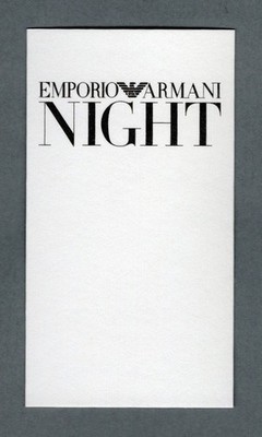 Werbekarte - Advertising Card - Emporio Night von Giorgio Armani