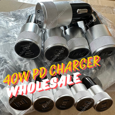 40W Fast Charging Double Type-C Car Charger Lot For iPhone 17 16 15 14 13 Pro XS