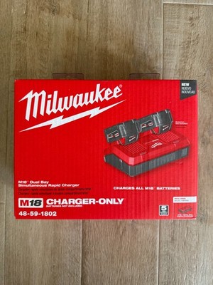 New Milwaukee 48-59-1802 M18 Dual Simultaneous Rapid Charger