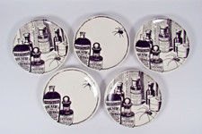 Halloween Set of 5 - 6" POTION Appetizer Desert Plate Connections. New Condition