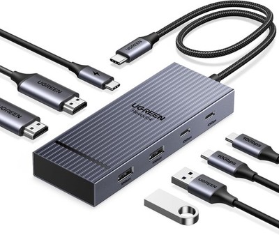 UGREEN Revodok Pro 207 10Gbps USB C Hub 2HDMI 4K@60Hz Docking Station Dual