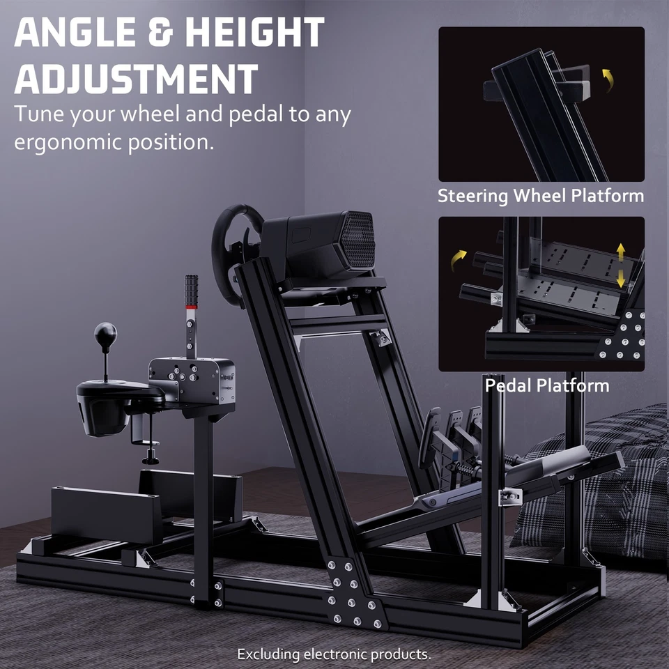 Hottoby Cockpit Racing Simulator Adatto Per Logitech G27 G29 G920 Thrustmaster - Immagine 4 di 4