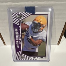 SAGE Justin Jefferson LSU Tigers #2 Rookie 2020 Sage Hit NCAA Football Card. rookie card picture