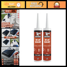 Self-Leveling Roof Sealant for RVs, Liquid Rubber Lap Sealant, White, 2 Pack