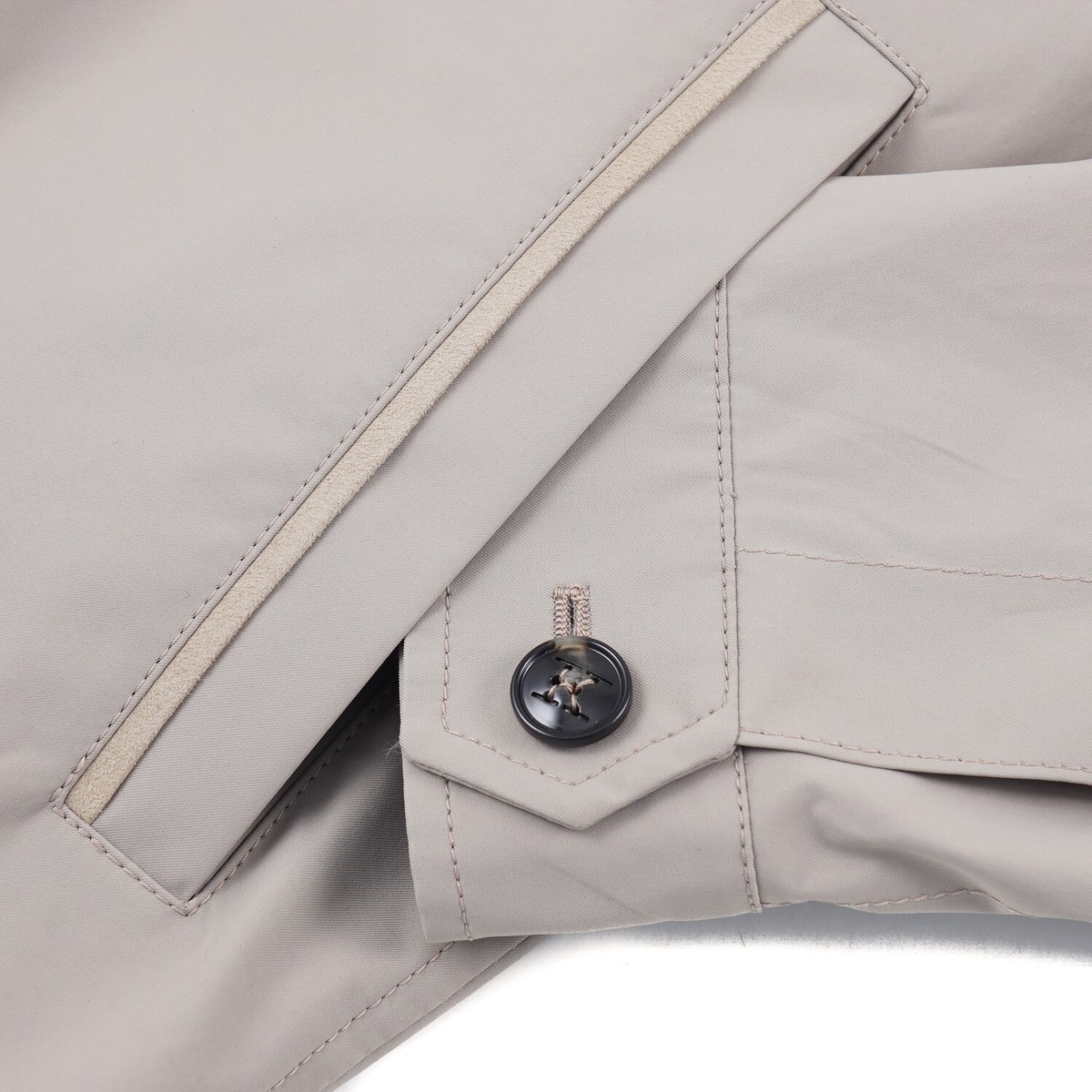 Kiton Napoli Weather-Repellent Bomber Jacket with Suede Details M