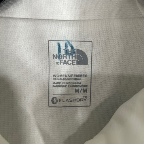 The North Face Jacket Womens Size M White Gray Full Zip Quilted FlashDry FLAWED - Photo 4 sur 19
