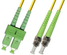 70M (229.6ft) OS2 SC/APC to ST/APC Fiber Optic Cable Duplex Singlemode 9/125
