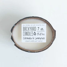 Coconut Shell Outdoor Candle - Double Cotton Wick