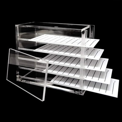 5 Layer Clear Acrylic False Eyelash Storage Box Organizer Display Case for Women
