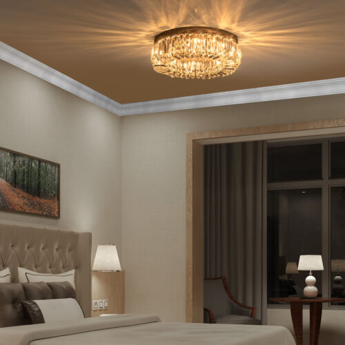 HOMCOM Crystal Ceiling Light Chandeliers Living Room, Silver, Refurbished - Picture 8 of 11