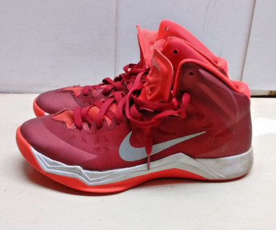 Nike Hyperquickness Red Synthetic Athletic Hi Sneaker Basketball Men Shoe 11M 45