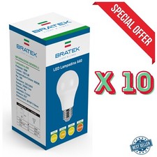 BRATEK 10 Lampadine Led E27 Lampadina da 15W Lampade Luce Fredda Naturale Calda