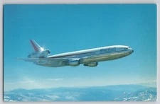 Wardair Canada McDonnell Douglas DC-10-30 Chrome Airplane Airline Postcard 1970s