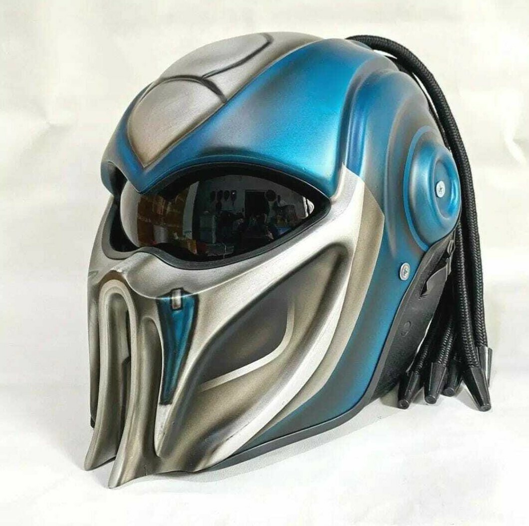 cyborg motorcycle helmet SMK Agnar Glossy Gold Red - Dual Visor ILM Motorcycle Helmets for Adult
