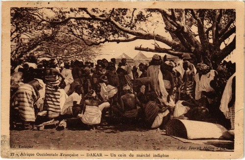 CPA AK SENEGAL Dakar - Le Marche et Rue Dagorne (1060841