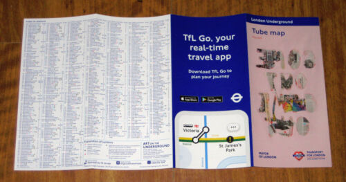 2x London Underground Tube Subway Map - MAY 2023 - England United Kingdom - Picture 5 of 5